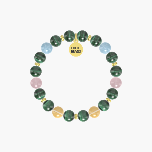 Malachite, Citrine, Rose Quartz and more Gemstone Bracelet