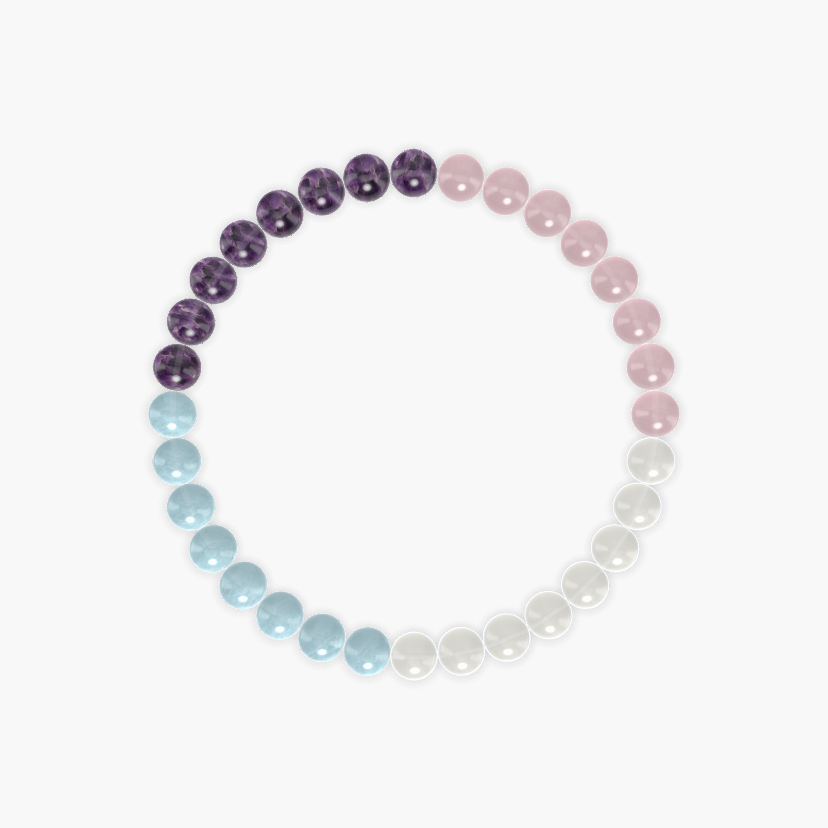 Moonstone, Rose Quartz, Amethyst and more Gemstone Bracelet