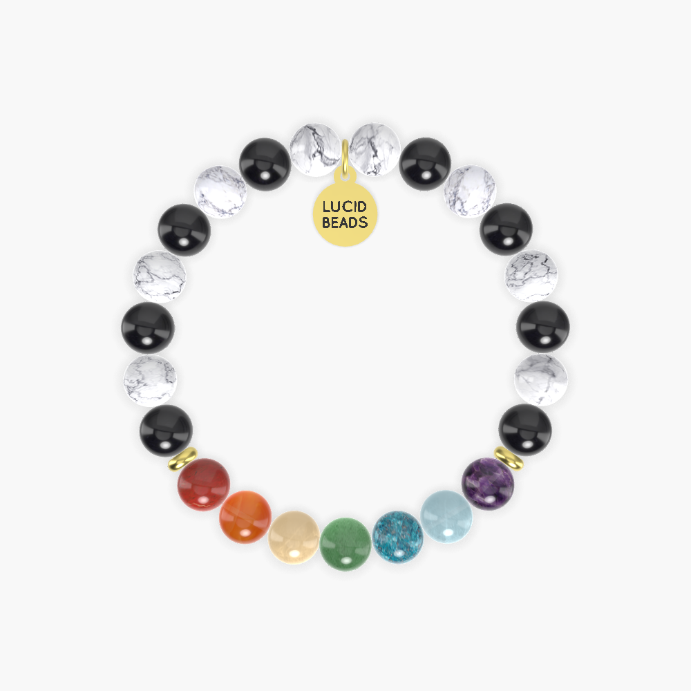 Black Tourmaline, Howlite, Aventurine and more Gemstone Bracelet