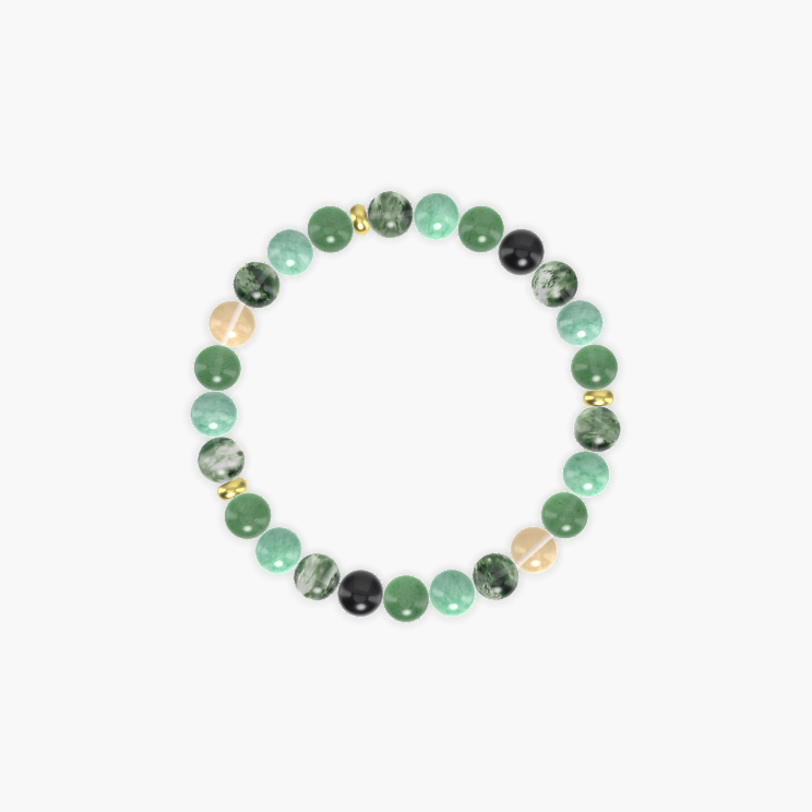 Aventurine, Green Jade, Moss Agate and more Gemstone Bracelet