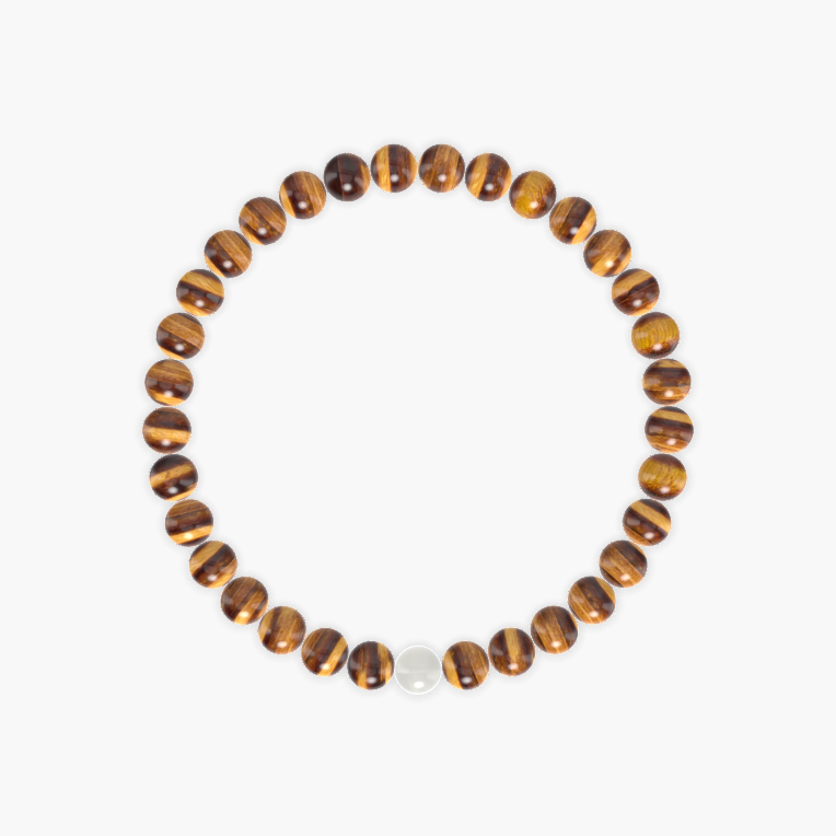 Tiger Eye and Moonstone Bracelet