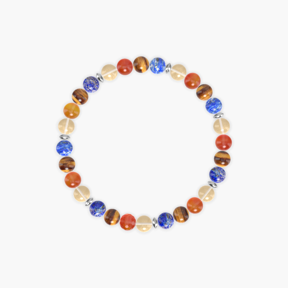 Citrine, Lapis Lazuli, Tiger Eye and more Gemstone Bracelet