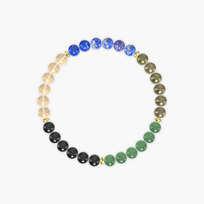 Aventurine, Pyrite, Lapis Lazuli and more Gemstone Bracelet