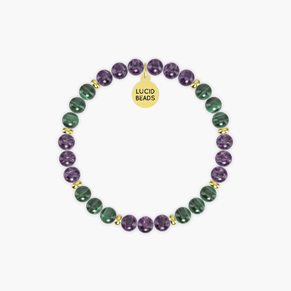 Amethyst and Malachite Bracelet