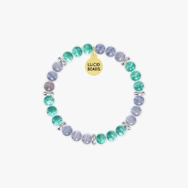 Amazonite and Blue Lace Agate Bracelet