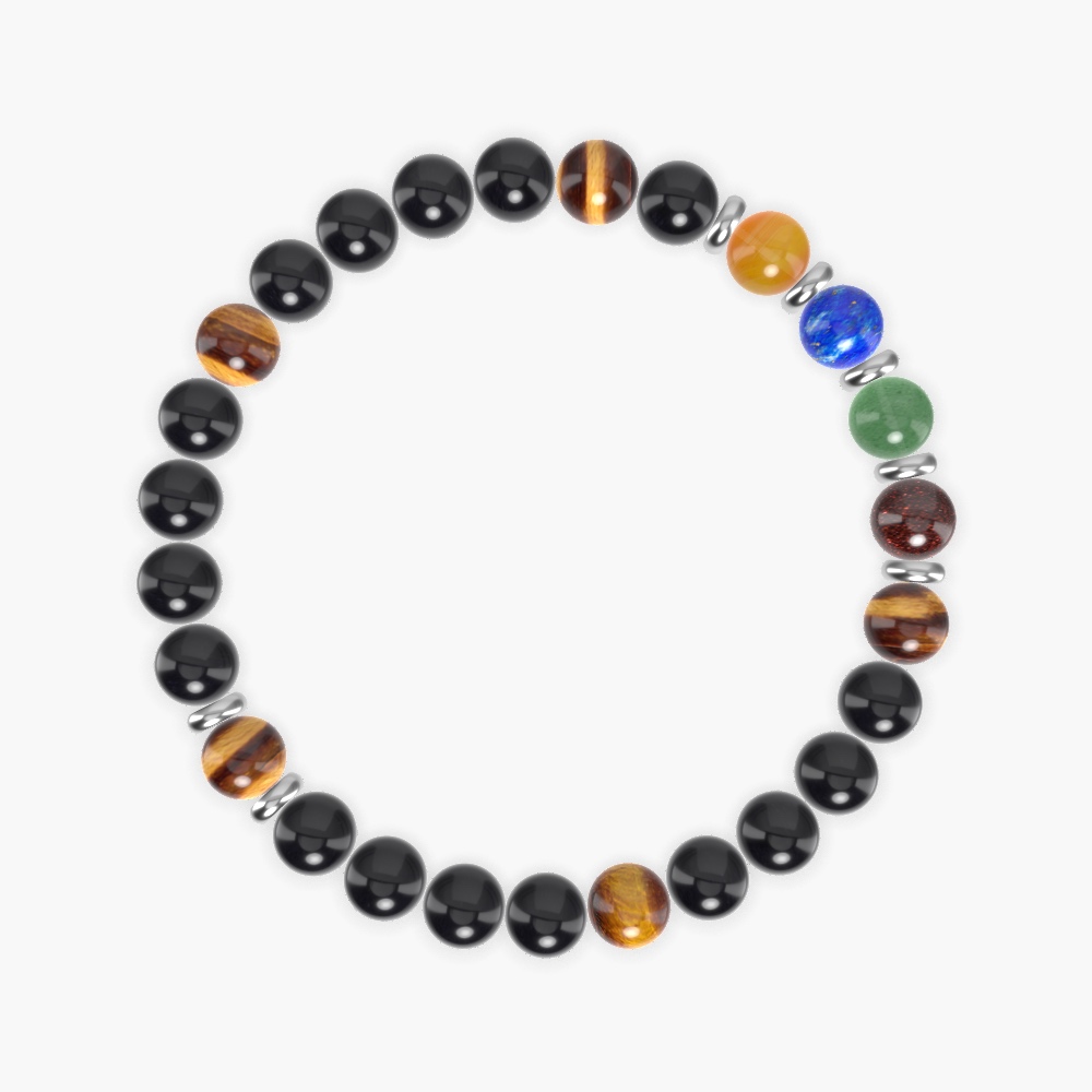 Black Onyx, Tiger Eye, Garnet and more Gemstone Bracelet