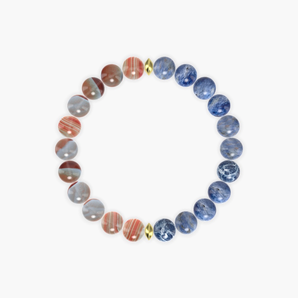 Sodalite and Sardonyx Bracelet