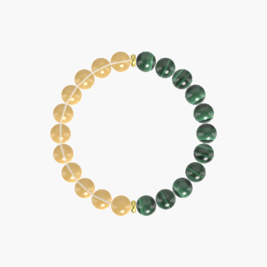 Malachite and Citrine Bracelet