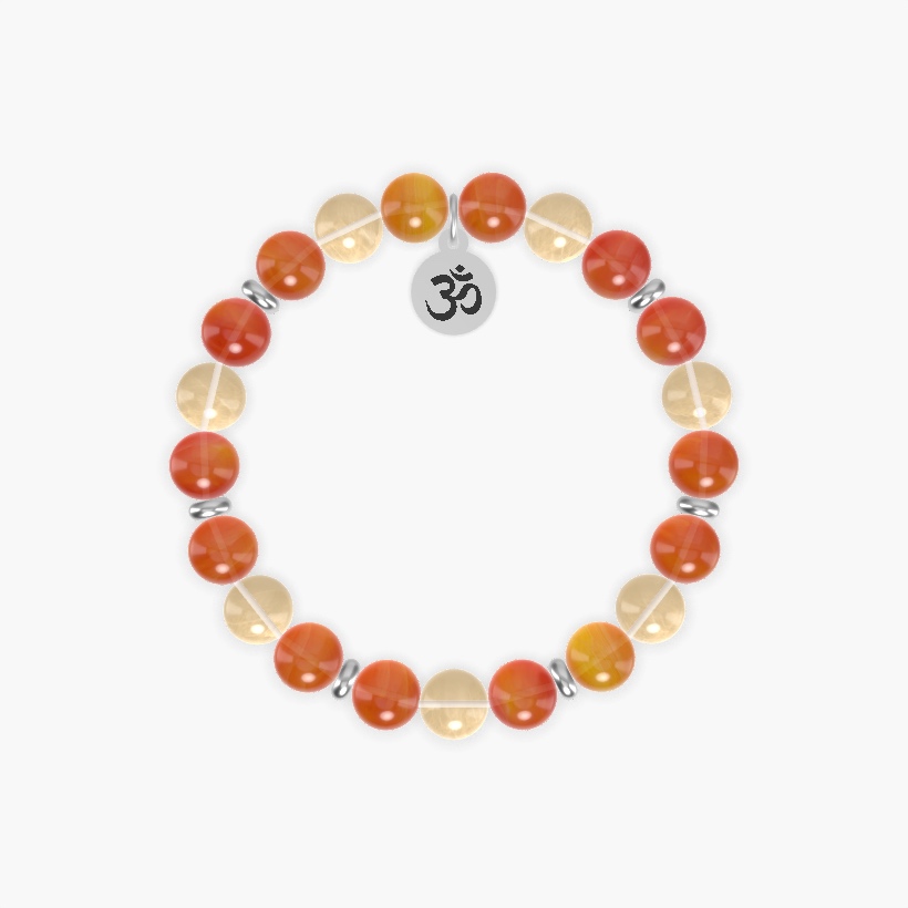 Carnelian and Citrine Bracelet