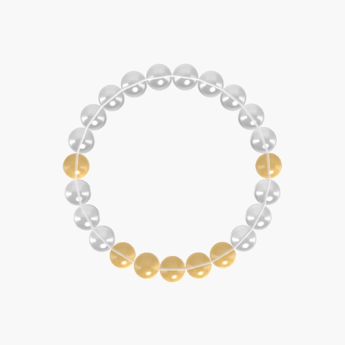 Clear Quartz and Citrine Bracelet