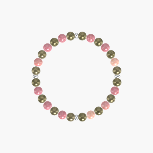 Pyrite and Rhodonite Bracelet