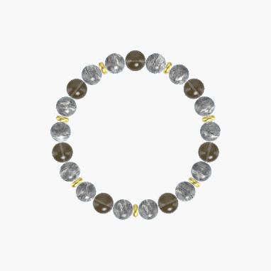Labradorite and Smoky Quartz Bracelet