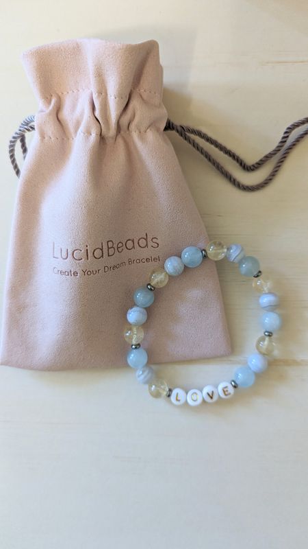 Aquamarine, Blue Lace Agate and Citrine Bracelet